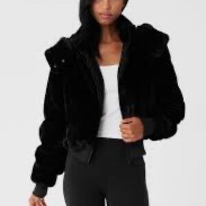ALO Faux Fur Foxy Jacket Black S